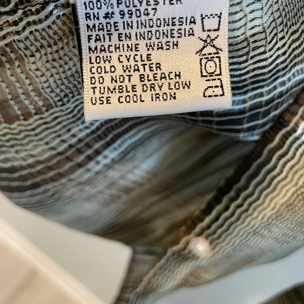 Unique Sheer Button Down Blouse - Work Once Small… - image 3